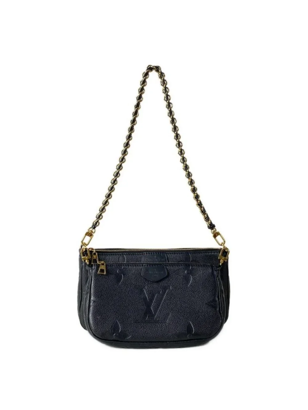 Louis Vuitton Shoulder Bag Monogram Empreinte Multi Pochette Soir Noir Leather